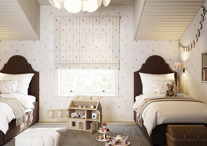 Fairy Cakes, Fairy Stripe Sponge - Twist&Fit Roman Blind - Image 3